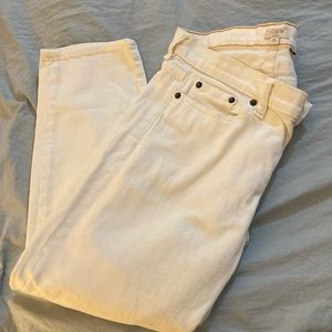 J.Crew ivory colored cropped jeans size 28 waist